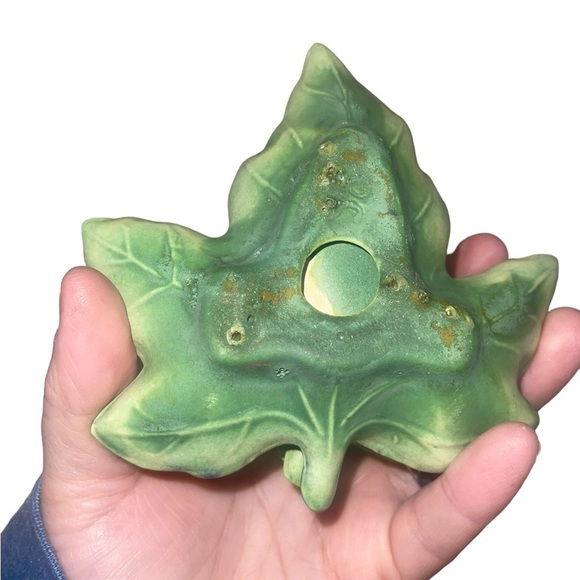 Vintage Delicate Green Nested Stacked Hand Painted Ceramic Leaves - Picture 6 of 7